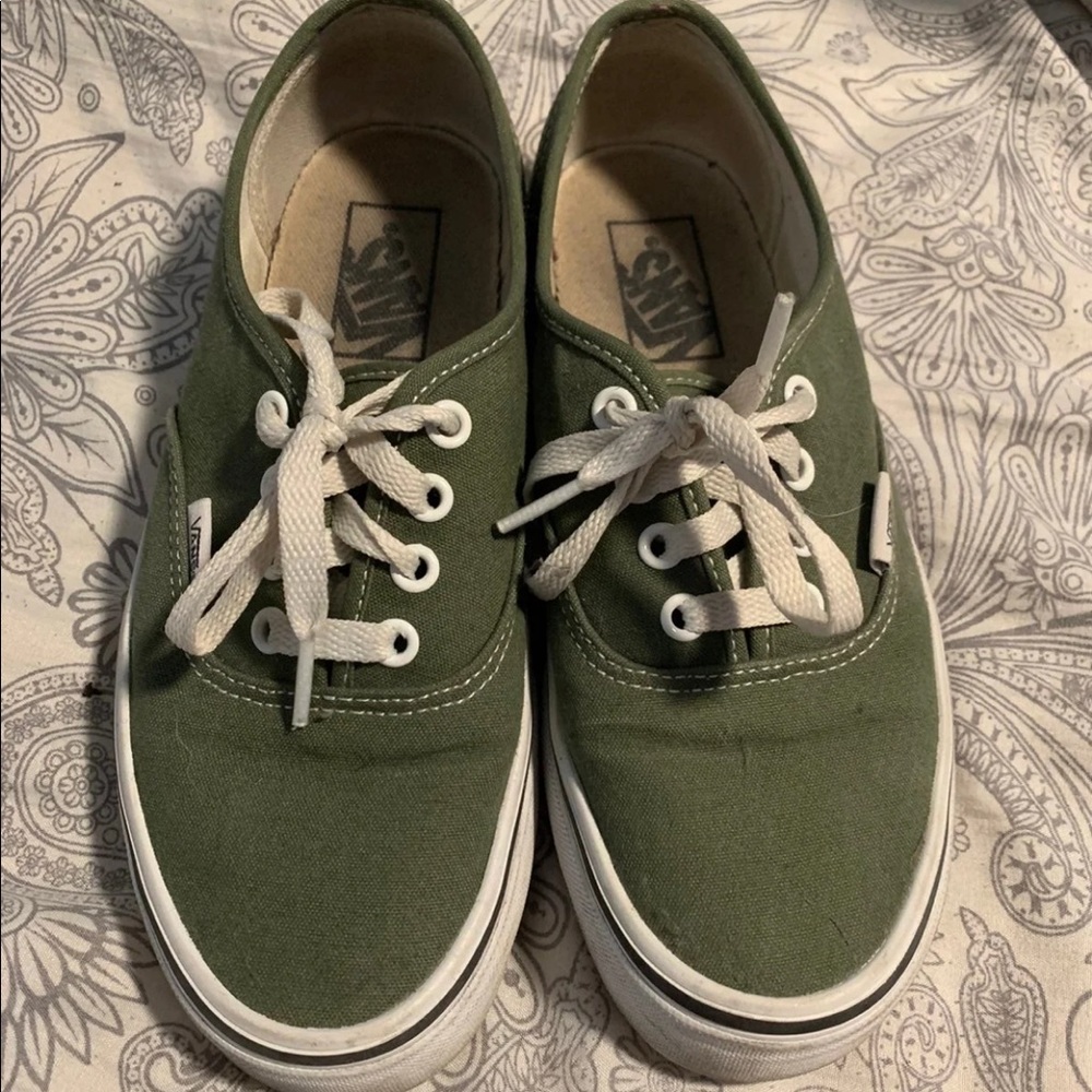 Hunter green vans size 5.5